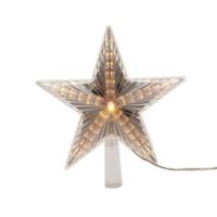 Led piek ster transperant wit 22 cm 31 lampjes - thumbnail