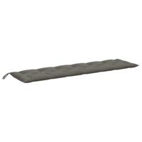Tuinbankkussens 2 st 200x50x7 cm stof gemleerd donkergrijs - thumbnail