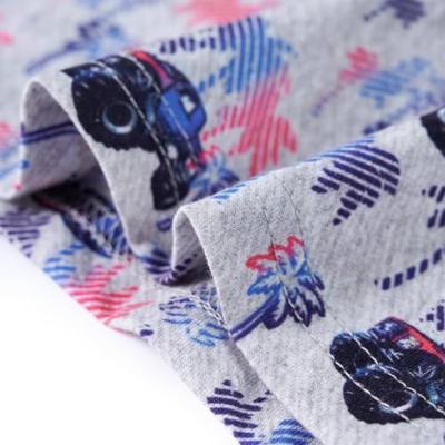 Kindershirt met monstertruckprint 92 gemleerd grijs - thumbnail