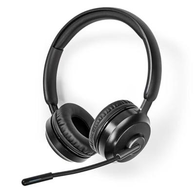Nedis PC-Headset | On-Ear | Stereo | Bluetooth | Inklapbare Microfoon | Zwart - CHSTB310BK - thumbnail