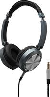 Monacor MD-460 Over Ear koptelefoon Kabel Zwart, Zilver Zwenkbare oorschelpen, Vouwbaar - thumbnail