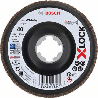 Bosch Accessoires X-LOCK Lamellenschijf schuin, kunststof Ø115mm, G 40, X571,
Best for Metal - 2608621763 Bosch Accessoires X-LOCK Lamellenschijf schuin, kunststof Ø115mm, G 40, X571,
Best for Metal - 2608621763