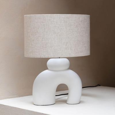 Zuiver Organische Tafellamp 'Bibi' Keramiek en linnen