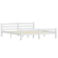 Bedframe massief grenenhout wit 180x200 cm - thumbnail