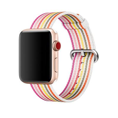 Apple Woven Nylon Apple Watch 42mm / 44mm / 45mm / 49mm Pink Stripe
