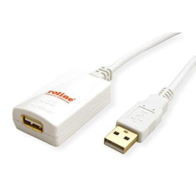 ROLINE USB 2.0 verlengkabel, wit, 5 m