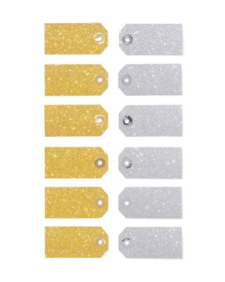 HEMA Cadeaulabels glitter - 12 stuks