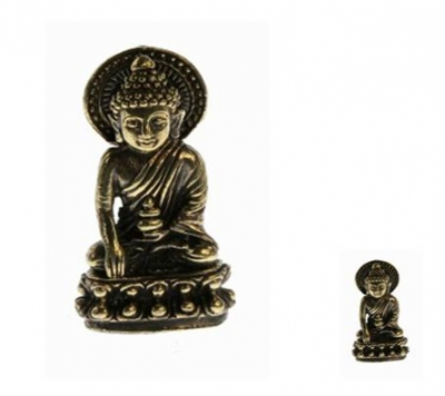 Minibeeldje Boeddha Lang Leven Amitayus Messing - 3,3 cm