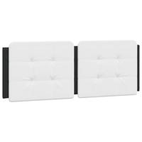 Bed met matras kunstleer zwart en wit 140x200 cm - thumbnail