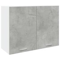 Hangkast 80x31x60 cm bewerkt hout betongrijs - thumbnail