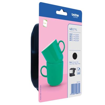 Brother inktcartridge, 1.200 pagina&apos;s, OEM LC-227XLBK, zwart, op blister