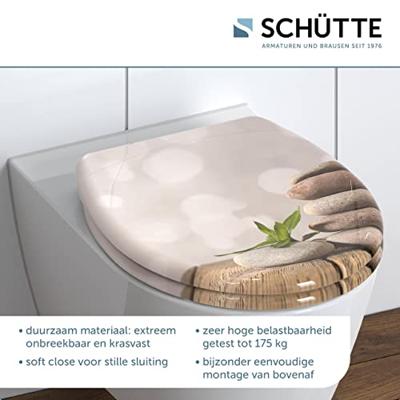 Schutte Duroplast WC-bril STONE PYRAMID met soft-close en quick-release
 82380 - thumbnail