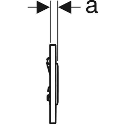 Bedieningsplaat Geberit Type 10 Pneumatisch Round Zwart