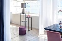 Light & Living Bijzettafel 'Retiro' zuil, mat zwart+ruw antiek brons - thumbnail