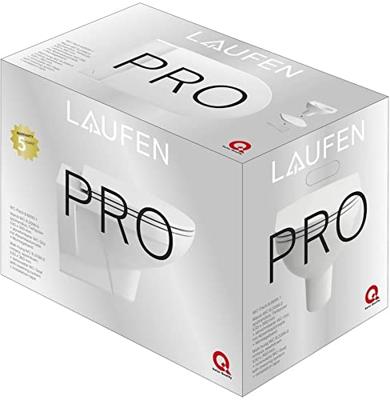 Laufen Pro Pack wandcloset 39.7x59.7x46.5cm diepspoel incl. slimseat closetzitting met softclose incl. montage tape keramiek/duroplast wit h8669510000001