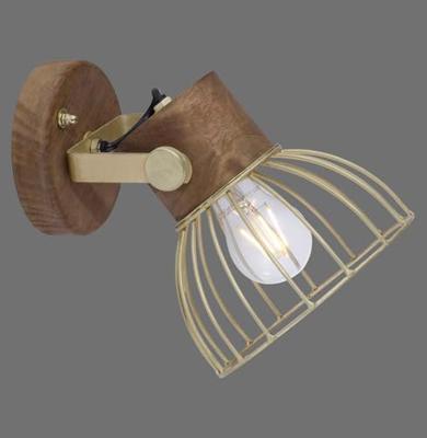 Just Light WandlampAlami bruin messing - 11486-60