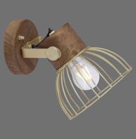 Just Light WandlampAlami bruin messing - 11486-60 - thumbnail