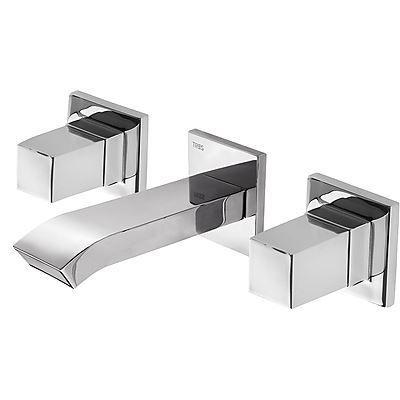 TRES Cuadro 2-knops inbouw wastafelkraan met waterval uitloop 00815201