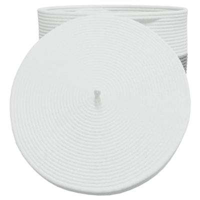 Opbergmand met deksel 40x35 cm katoen wit en zwart