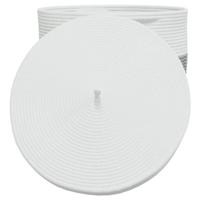 Opbergmand met deksel 40x35 cm katoen wit en zwart - thumbnail