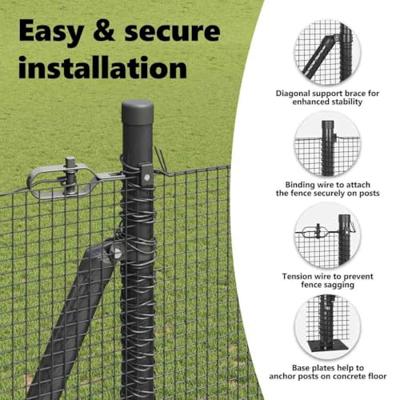 VidaXL Afrasteringspaal grijs 10 x 1,6 m (12 x 12 mm gaas) VidaXL Afrasteringspaal grijs 10 x 1,6 m (12 x 12 mm gaas)