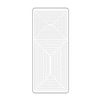 Vaessen Creative • sticker 10x23cm 10pcs zilver kaders rechthoeken - thumbnail