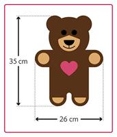 Leschi Verwarmingskussen Teddy hart - chocolade - thumbnail