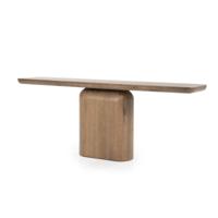 Eleonora Sidetable 'Leon' Eiken, 200cm, kleur Bruin - thumbnail