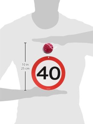 Hangdecoratie verkeersbord &apos;40&apos;