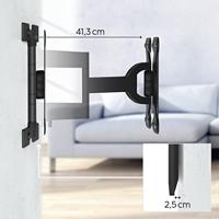 Hama TV-Muurbeugel Extra Vlak voor Beeldscherm 48-122 cm Zwart - thumbnail