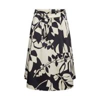 ESPRIT Women Collection rok met all over print en plooien ecru/zwart - thumbnail