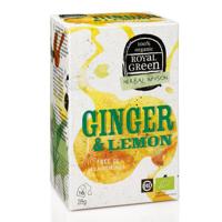 Royal Green Biologische Ginger & Lemon Thee 16 Zakjes - thumbnail
