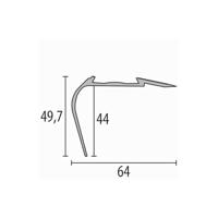 Küberit - Trapneusprofiel 707 A zand zonder inleg - 250 cm - thumbnail