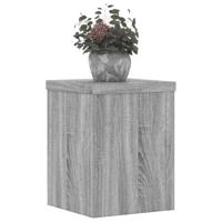 VidaXL Plantenstandaards 2 st 15x15x20 cm bewerkt hout grijs sonoma - thumbnail