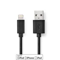 Sync and Charge-Kabel | Apple Lightning 8-Pins Male - USB-A Male | 1,0 m | Zwart - thumbnail