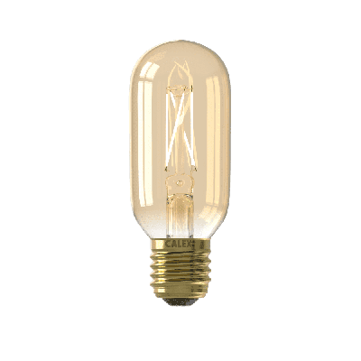 LED volglas Filament buismodel lamp 220-240V 3,5W 250lm E27 T45x110 Goud 2100K Dimbaar Calex - Calex
