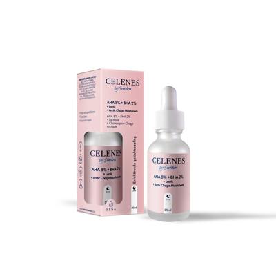 Celenes by Sweden AHA 8% + BHA 2% + Lactic + Arctic Chaga Mushroom Facial Peeling