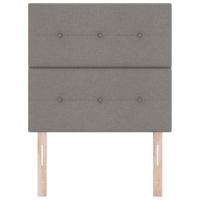 LED Hoofdbord met LED-striplichten Taupe 90 cm Polyester - thumbnail
