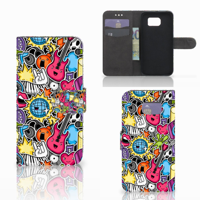 Samsung Galaxy S6 | S6 Duos Wallet Case met Pasjes Punk Rock - thumbnail