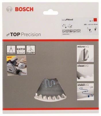 Bosch Professional Cirkelzaagblad voor Hout | Best for Wood | Ø 165mm Asgat 20mm 48T - 2608642384