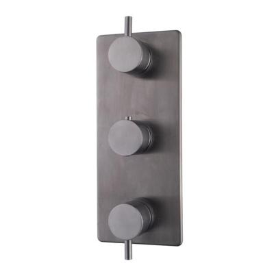 Wiesbaden Douchekraan Inbouw Caral Thermostatisch 3-Weg Gunmetal