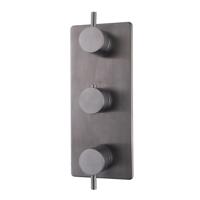 Wiesbaden Douchekraan Inbouw Caral Thermostatisch 3-Weg Gunmetal - thumbnail