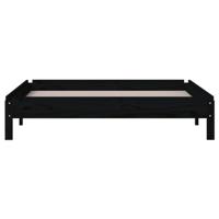 Bed stapelbaar 90x200 cm massief grenenhout zwart - thumbnail