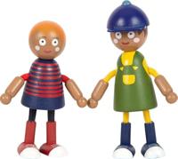 Small Foot houten poppenhuis familie met rolstoel, 6st. - thumbnail