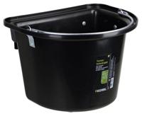 Hangvoerbak met hengsel zwart - thumbnail