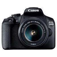 Canon EOS-2000D Digitale spiegelreflexcamera Incl. EF-S 18-55 mm IS II lens 24.1 Mpix Zwart Optische zoeker, Met ingebouwde flitser, WiFi, Full-HD - thumbnail