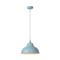 Lucide ISLA - Hanglamp - Ø 29 cm - 1xE14 - Pastel blauw - thumbnail