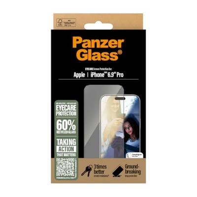 PanzerGlass Eyecare 2868 Screenprotector (glas) Apple iPhone 16 Pro Max 1 stuk(s) Anti-vingerafdruk, Krasvast