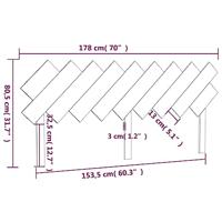 Hoofdbord 178x3x80,5 cm massief grenenhout honingbruin - thumbnail