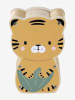 Muzikale spaarpot Tanzania van FSC®-hout geel - thumbnail